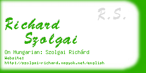 richard szolgai business card